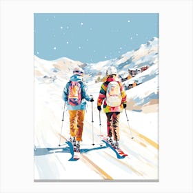 Big Sky Resort   Montana Usa, Ski Resort Illustration 0 Canvas Print