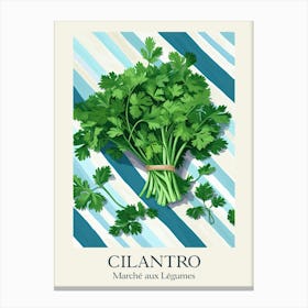 Marche Aux Legumes Cilantro Summer Illustration 10 Canvas Print