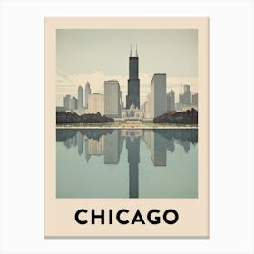 Chicago Travel Poster Canvas Print