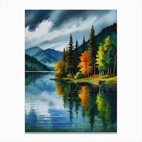 Autumn Lake Canvas Print