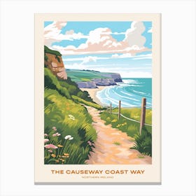 The Causeway Coast Way Northern Ireland 3 Hike Poster Canvas Print