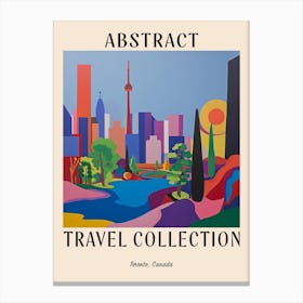 Abstract Travel Collection Poster Toronto Canada 6 Canvas Print