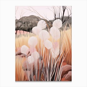 Fountain Grass 1 Flower Painting Canvas Print