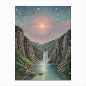 Guiding Star Waterfall Canvas Print