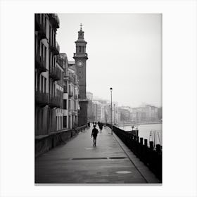 La Coruna, Spain, Black And White Analogue Photography 4 Canvas Print