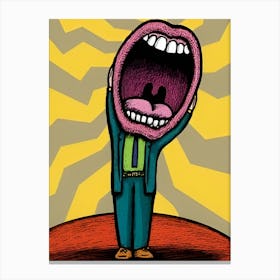 Man With The Big Mouth Canvas Print