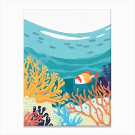 An Undersea View Of The Great Barrier Reef Canvas Print
