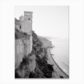 Tropea, Italy, Black And White Photography 4 Canvas Print
