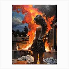'The Fire' 3 Canvas Print