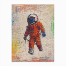 Astronaut Crayon 2 Canvas Print