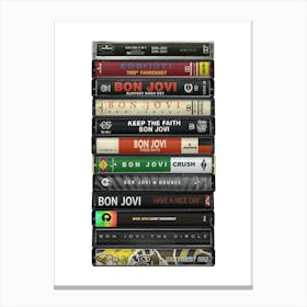 Bon Jovi Albums - Cassette Print Canvas Print