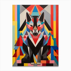 Wolf Geometric Abstract 7 Canvas Print