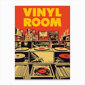 Vinyl Room Art Print Canvas Print