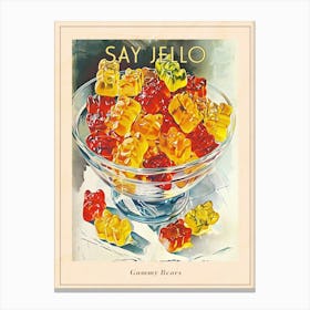 Gummy Bears Retro Advertisement Style 2 Poster Canvas Print