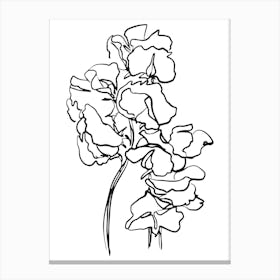 Floral Lineart Canvas Print