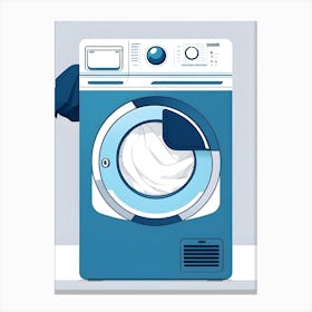 Washing Machine in Laundry Art Canvas Print