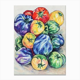 Kohlrabi Fauvist vegetable Canvas Print