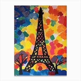 Eiffel Tower Paris France Henri Matisse Style 22 Canvas Print