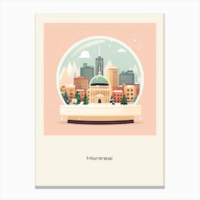 Montreal Canada Snowglobe Poster Canvas Print