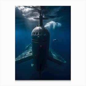 Underwater Submarine-Reimagined Canvas Print