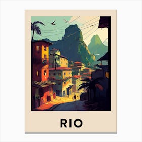 Rio 3 Vintage Travel Poster Canvas Print