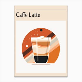 Caffe Latte Midcentury Modern Poster Canvas Print