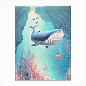 Whales In The Ocean Canvas Print