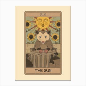 The Sun -Possum Tarot Canvas Print