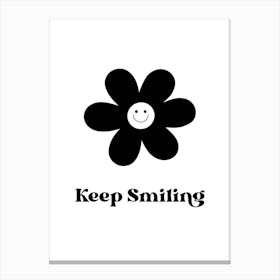 Keep Smiling Daisy Canvas Print