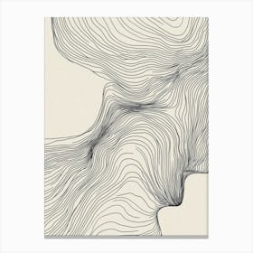 Abstract Drawing Of A Woman'S Face Canvas Print