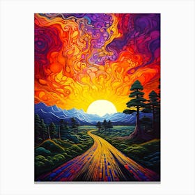 Sunset Road Canvas Print