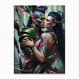 Warriors Embrace Canvas Print