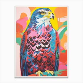 Colourful Bird Painting Hawk 3 Canvas Print
