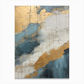 Abstract In Blue And Gold Canvas Print