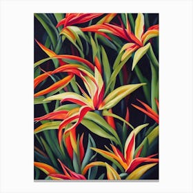 Bird Of Paradise Still Life Oil Painting Flower Canvas Print