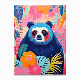 Panda Bear In The Jungle, Matisse Inspired Canvas Print