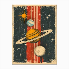 Retro Space Poster Canvas Print