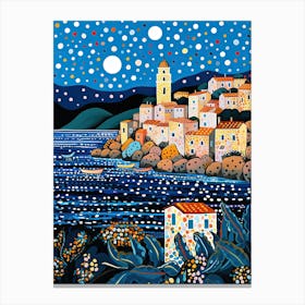 Alghero, Italy, Illustration In The Style Of Pop Art 4 Canvas Print