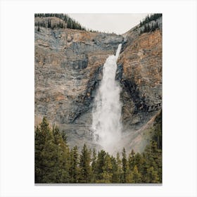Waterfall Off Of Cliff Canvas Print