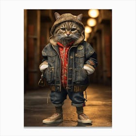 Hip Hop Cat 1 Canvas Print