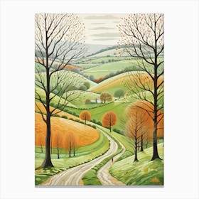 Brecon Beacons National Park Wales 1 Hike Illustration Canvas Print