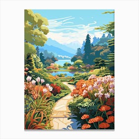 Butchart Gardens Canada  Illustration  Canvas Print