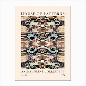 House Of Patterns Snake Animal Print Pattern 5 Canvas Print
