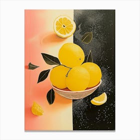 Citrus Fruit Art Deco 2 Canvas Print