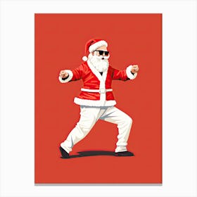 Santa Claus Dancing 23 Christmas print Canvas Print