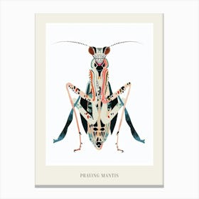 Colourful Insect Illustration Praying Mantis 14 Poster Canvas Print