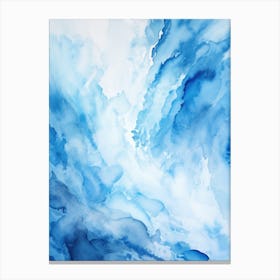 Blue Watercolor Painting 1 Canvas Print