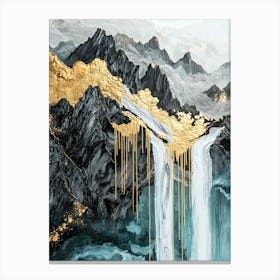 Tian Shan Peaks Abstract Radiance Canvas Print