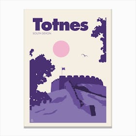 Totnes, South Devon (Purple) Canvas Print