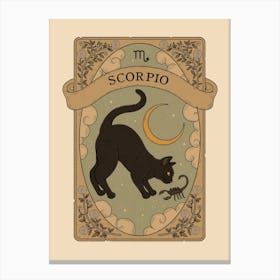 Cats Astrology Scorpio Canvas Print